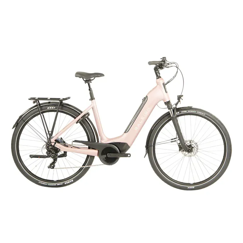 2022 Raleigh Motus Tour Lowstep Derauiller Electric Bike in Pink