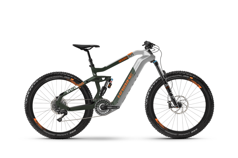 2019 Haibike Xduro Nduro 8.0 Mens Electric FS Mountain Bike in Green