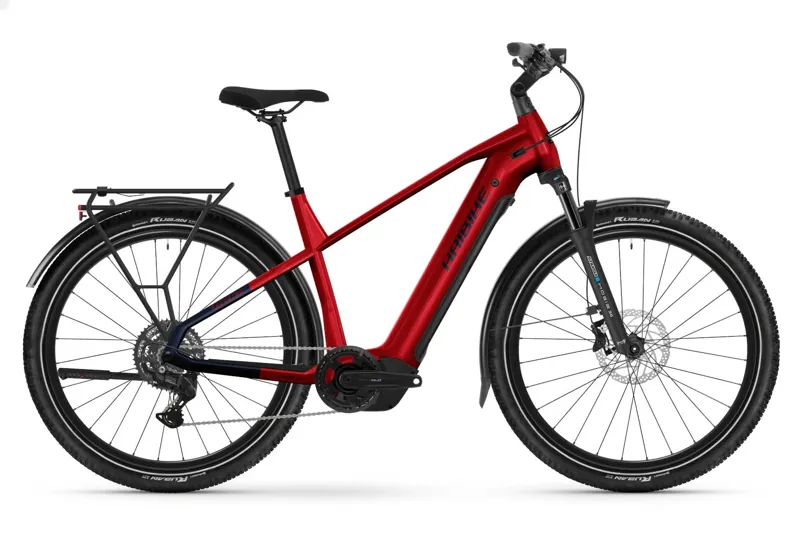 Haibike Trekking 7 High Electric Bike - Fruity Red/Blue