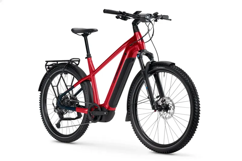 Haibike Trekking 7 High Electric Bike - Fruity Red/Blue-1