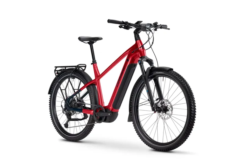 Haibike Trekking 7 High Electric Hybrid Bike Extra Large - Fruity Red/Blue-1