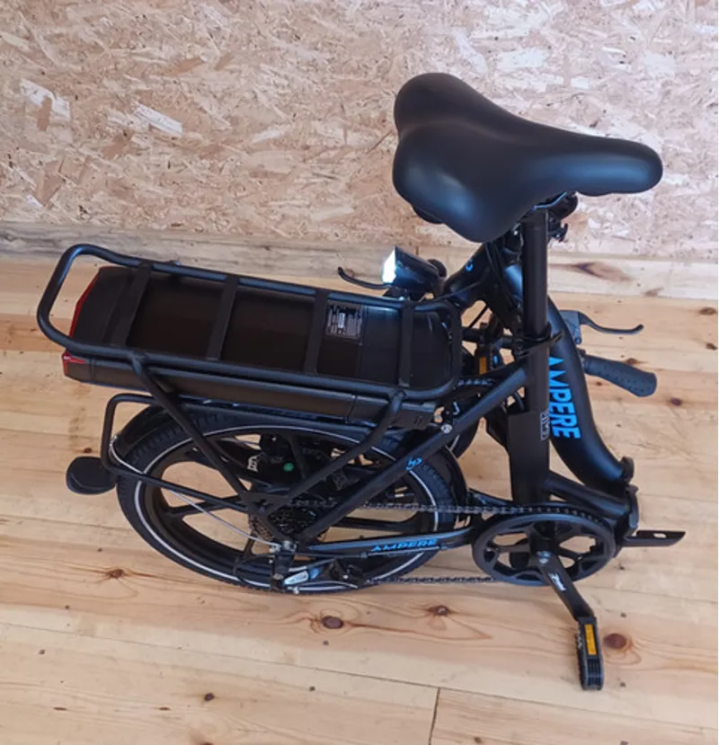 Ampere Alter Low Step Through Folding Ebike - Black-4