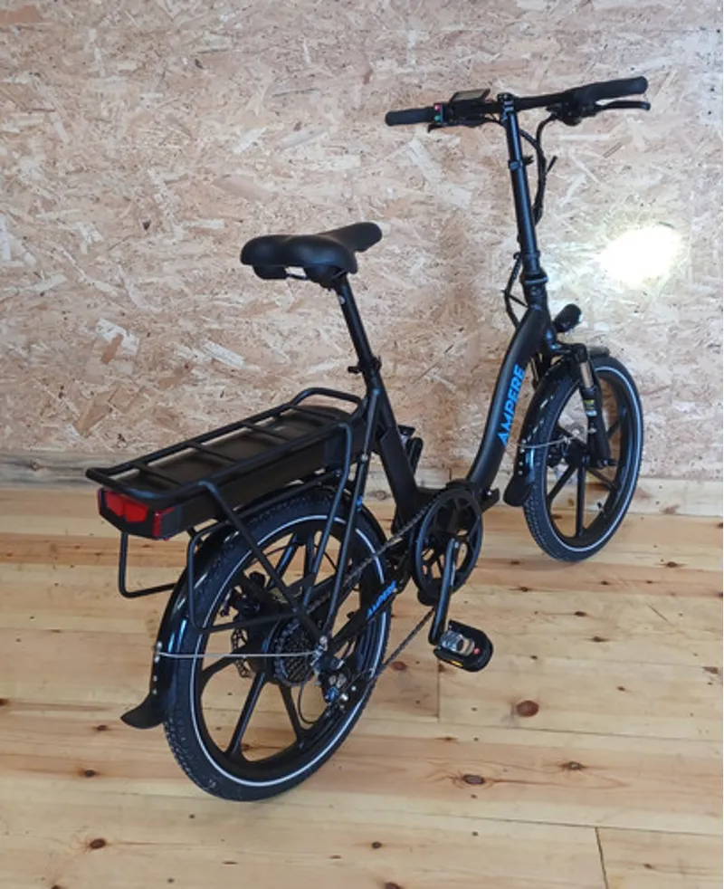 Ampere Alter Low Step Through Folding Ebike - Black-2