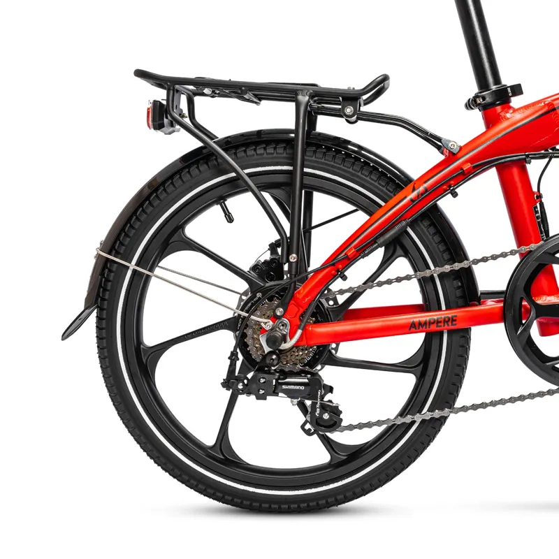Ampere Mode Folding Electric Bike - Red-5