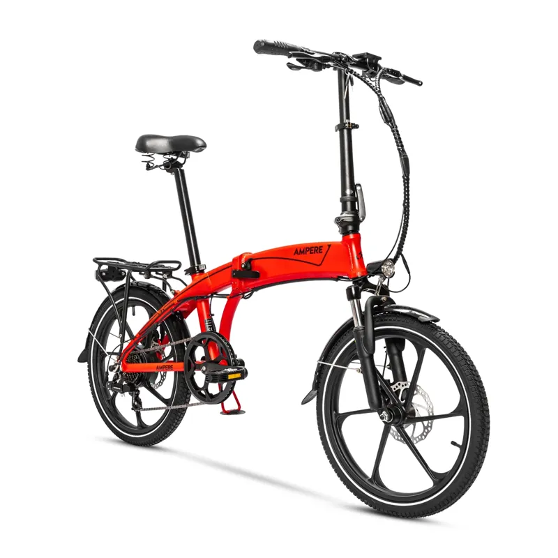 Ampere Mode Folding Electric Bike - Red-2