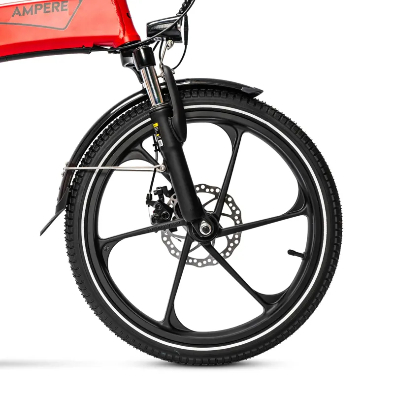 Ampere Mode Folding Electric Bike - Red-4