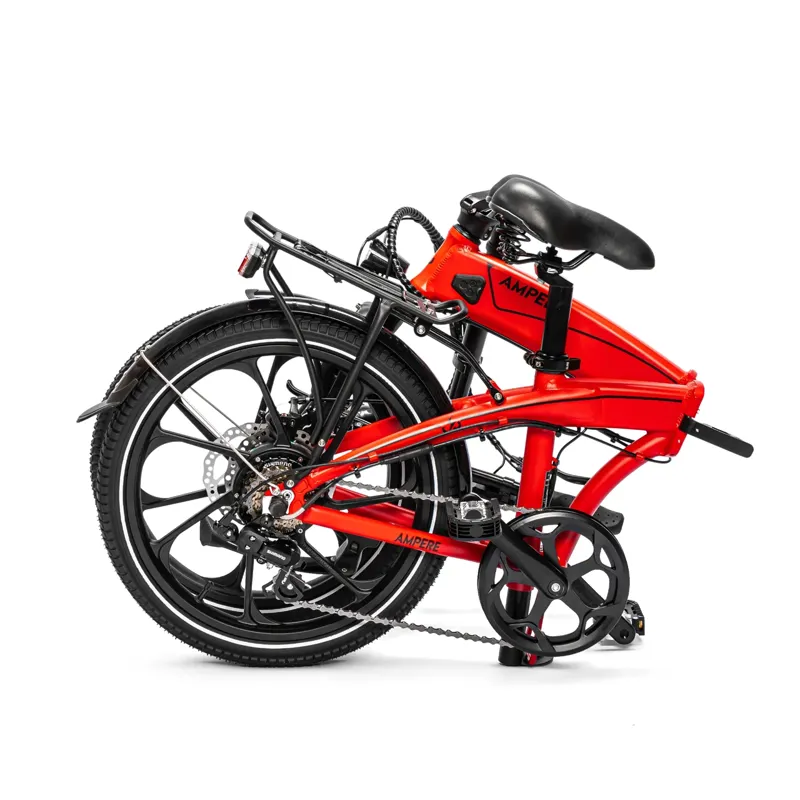 Ampere Mode Folding Electric Bike - Red-3