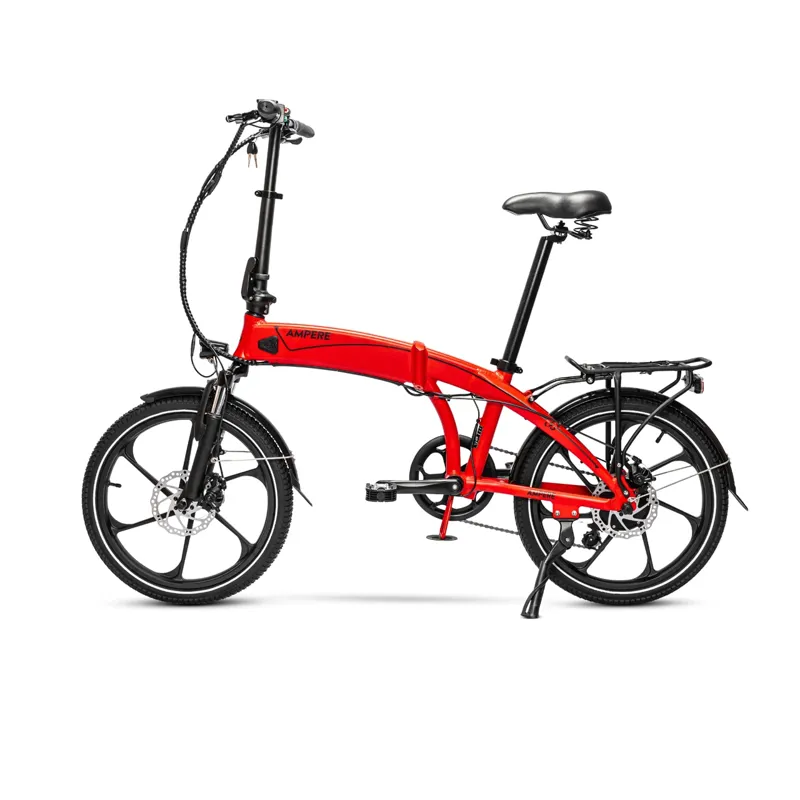 Ampere Mode Folding Electric Bike - Red-1