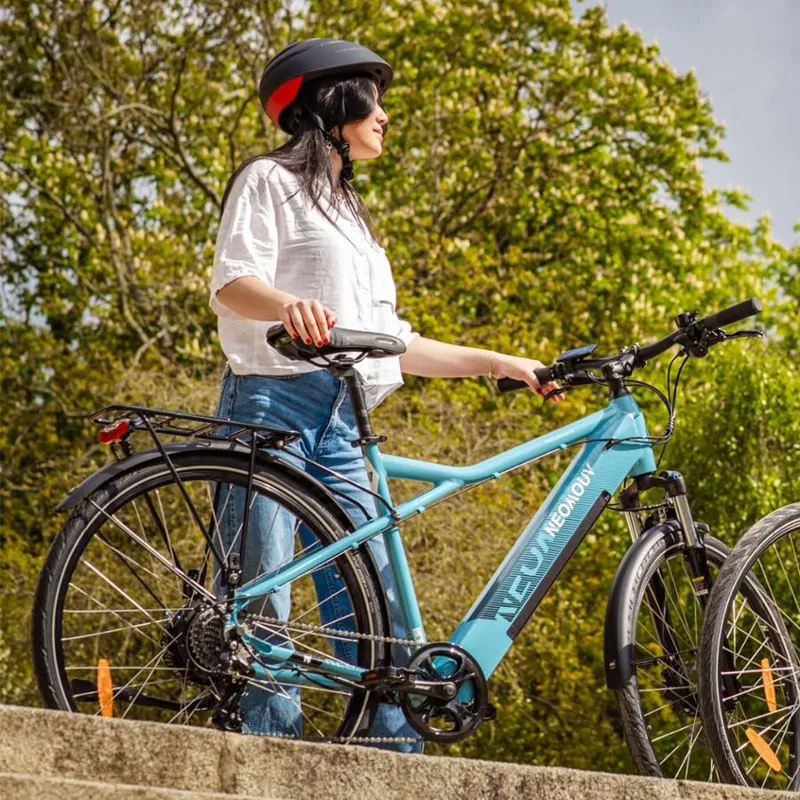Neomouv Mountain 28 Electric Bike 522Wh - Grey/Blue-1
