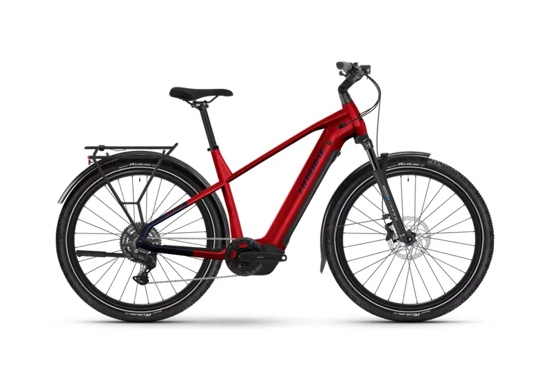 Haibike Trekking 7 High Electric Hybrid Bike Extra Large - Fruity Red/Blue