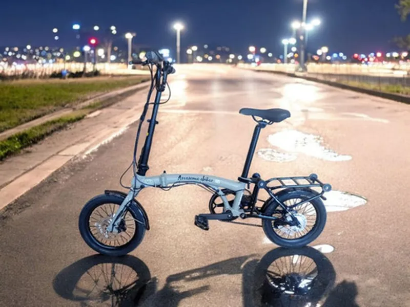 Awesome Sprint E Folding Ultra Light Electric Bike in Grey-1