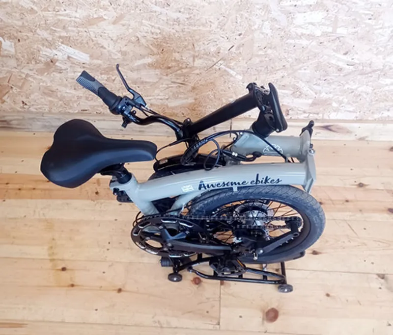 Awesome Sprint E Folding Ultra Light Electric Bike in Grey-3